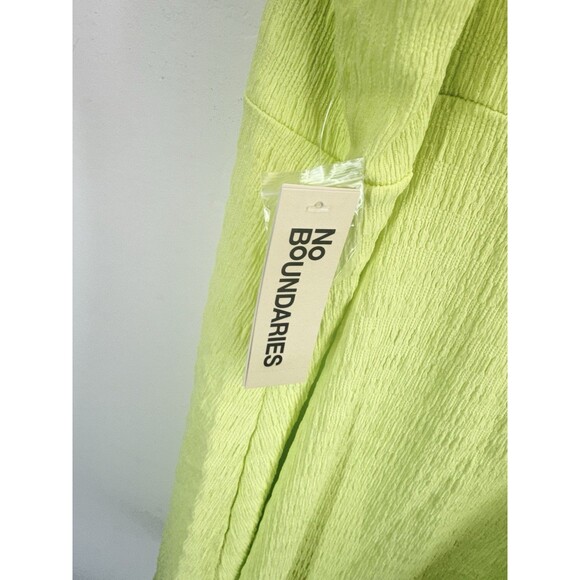 No Boundaries Juniors False Button Front Green Dress L(12-14) New - Picture 7 of 14